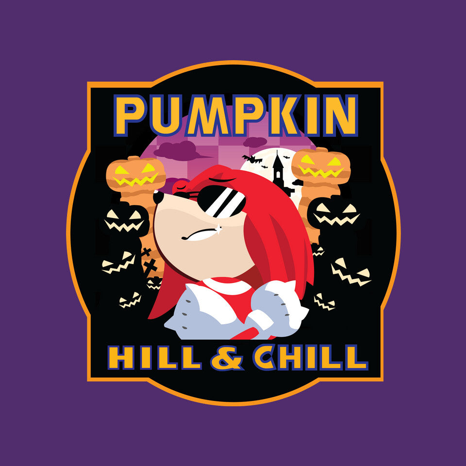Pumpkin Hill And Chill – Halloween Graphic T-Shirt design artwork for purple graphic T-shirt