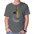 Xtanic – Sci-Fi Graphic T-Shirt in charcoal, product display