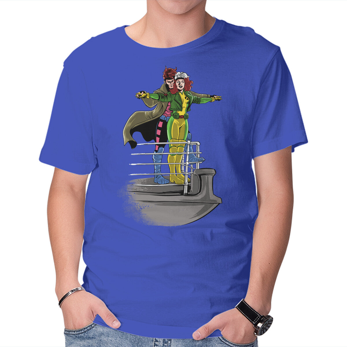 Xtanic – Sci-Fi Graphic T-Shirt in royal blue, product display