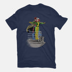 Xtanic – Sci-Fi Graphic T-Shirt in navy, flat-lay product view