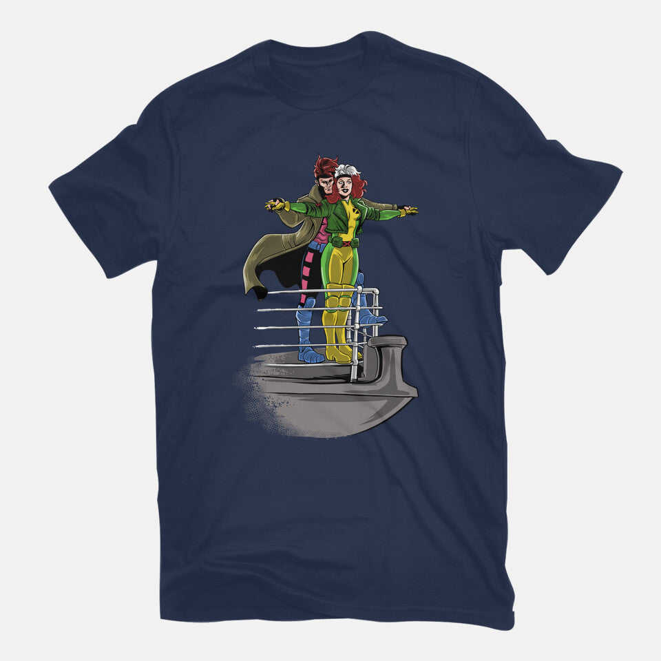 Xtanic – Sci-Fi Graphic T-Shirt in navy, flat-lay product view