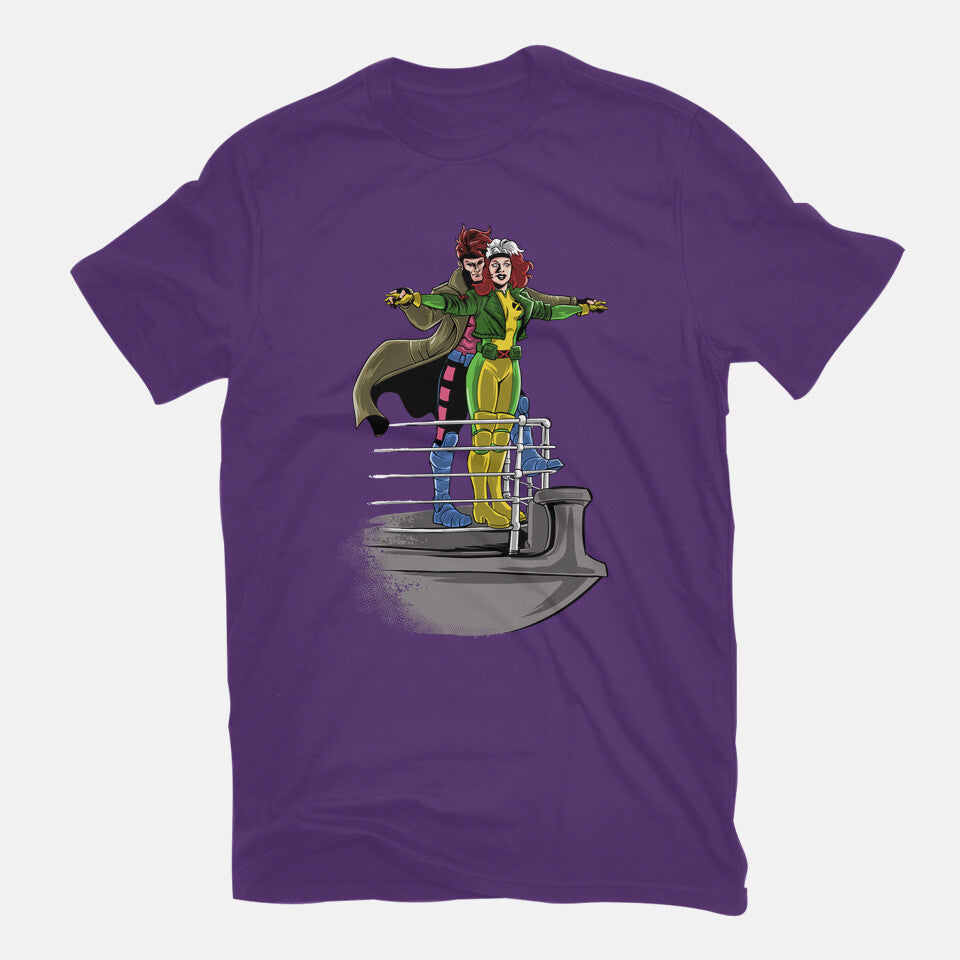 Xtanic – Sci-Fi Graphic T-Shirt in purple, flat-lay product view