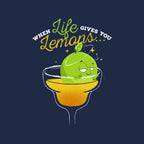 When Life Gives You Lemons – Funny Graphic T-Shirt design artwork for navy graphic T-shirt