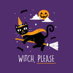 Witch Pls – Cat Graphic T-Shirt design artwork for purple graphic T-shirt