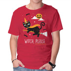 Witch Pls – Cat Graphic T-Shirt in red, product display