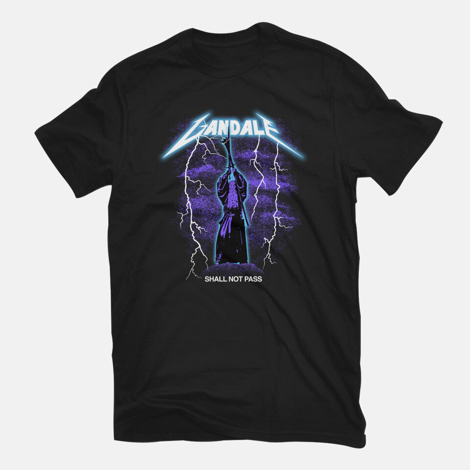 Shall Not Pass – Fantasy Graphic T-Shirt in black, flat-lay product view
