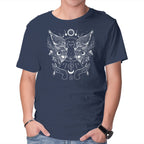 Metamorfurry Mystic Cat – Cat Graphic T-Shirt in navy, product display