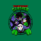 Four Slashers – Horror Graphic T-Shirt design artwork for green graphic T-shirt