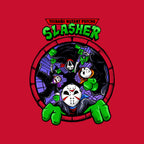 Four Slashers – Horror Graphic T-Shirt design artwork for red graphic T-shirt