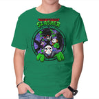 Four Slashers – Horror Graphic T-Shirt in green, product display