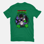 Four Slashers – Horror Graphic T-Shirt in green, flat-lay product view