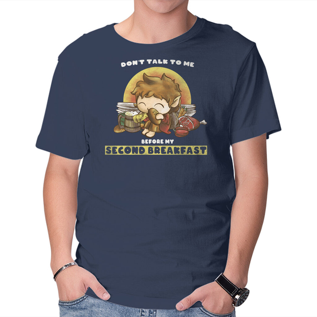 Second Breakfast – Fantasy Graphic T-Shirt in navy, product display