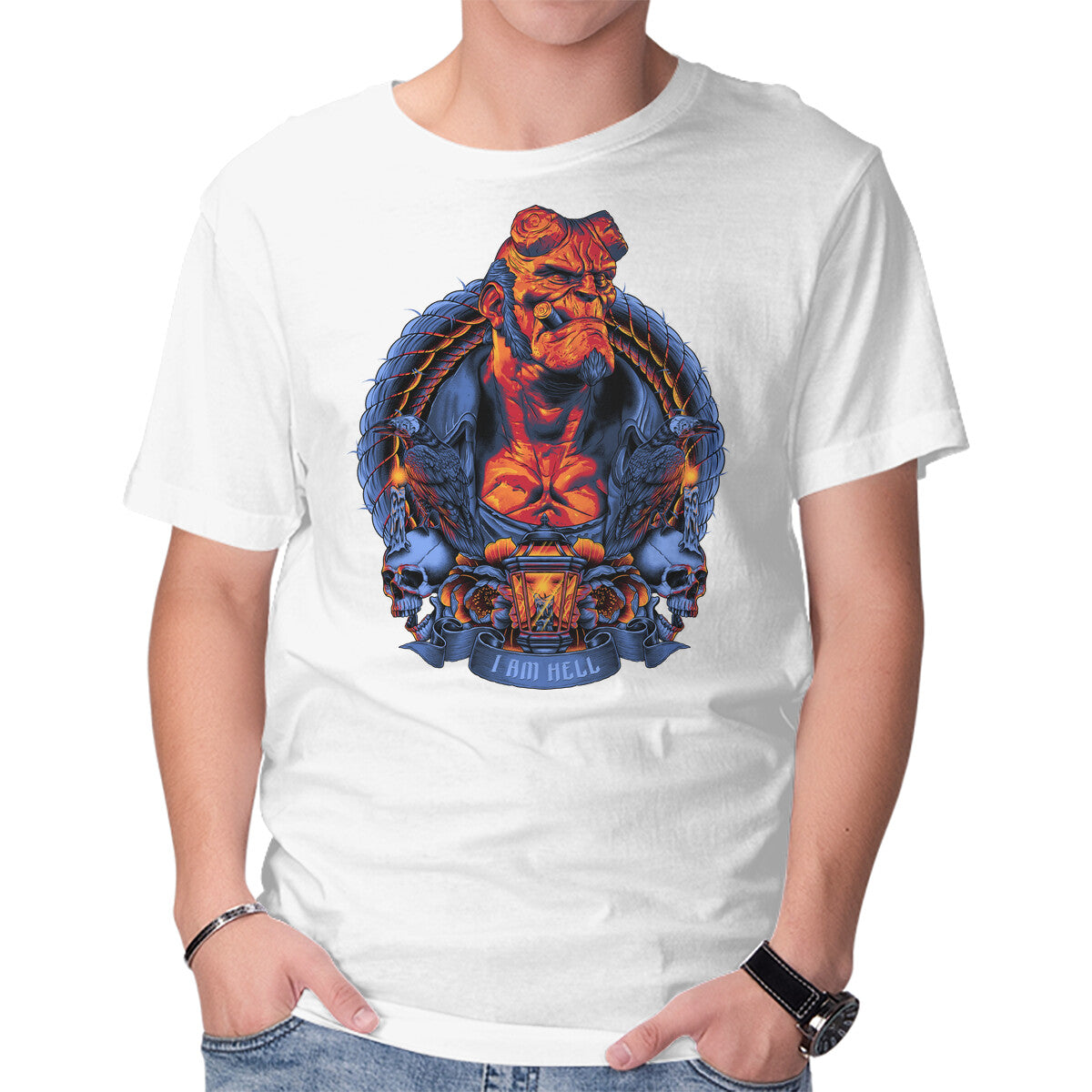 I Am Hell – Movie Graphic T-Shirt in white, product display