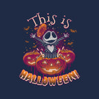 Halloween Surprise – Halloween Graphic T-Shirt design artwork for navy graphic T-shirt