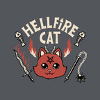 Hell Fire Cat – Cat Graphic T-Shirt design artwork for charcoal graphic T-shirt