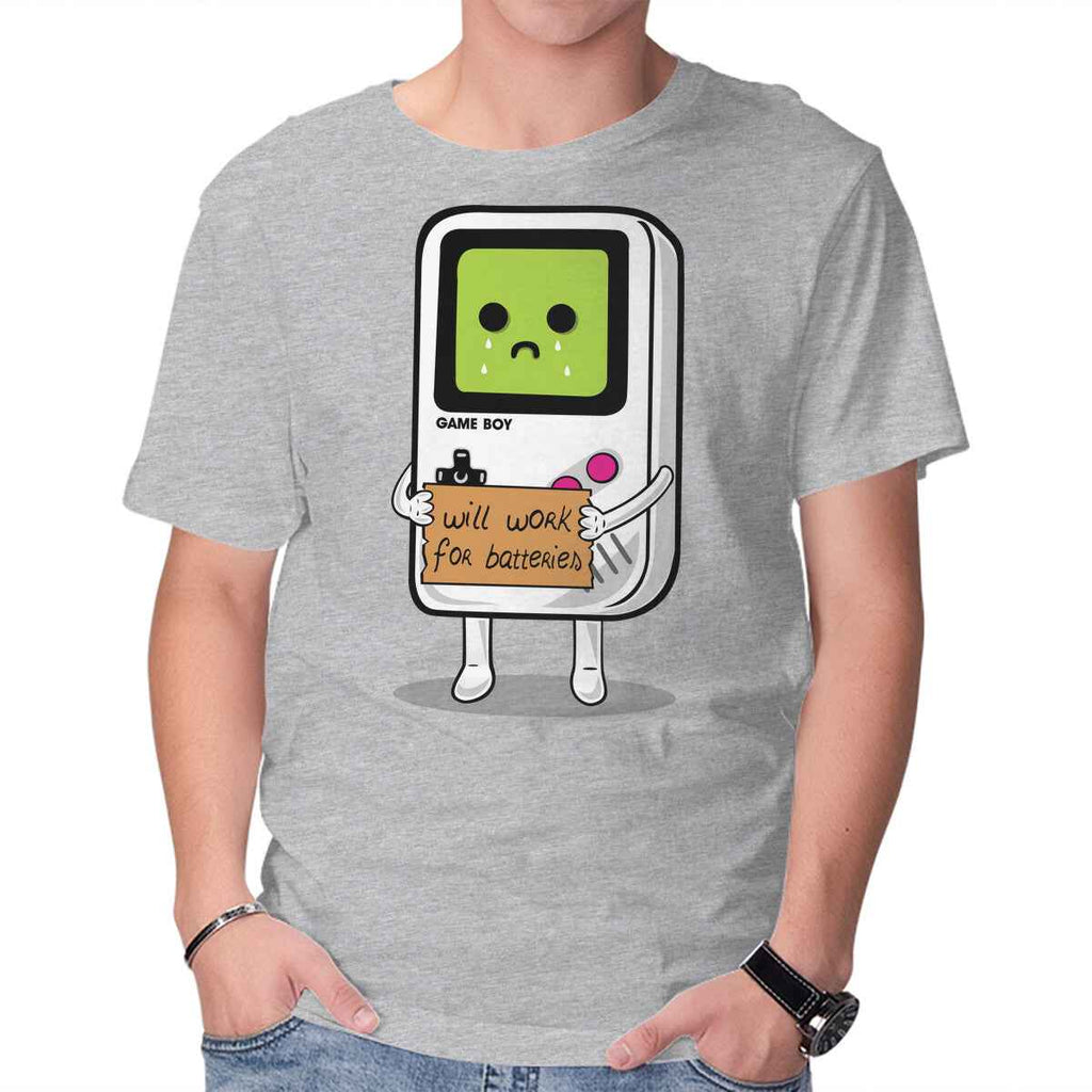 Will Work For Batteries Graphic T-Shirt