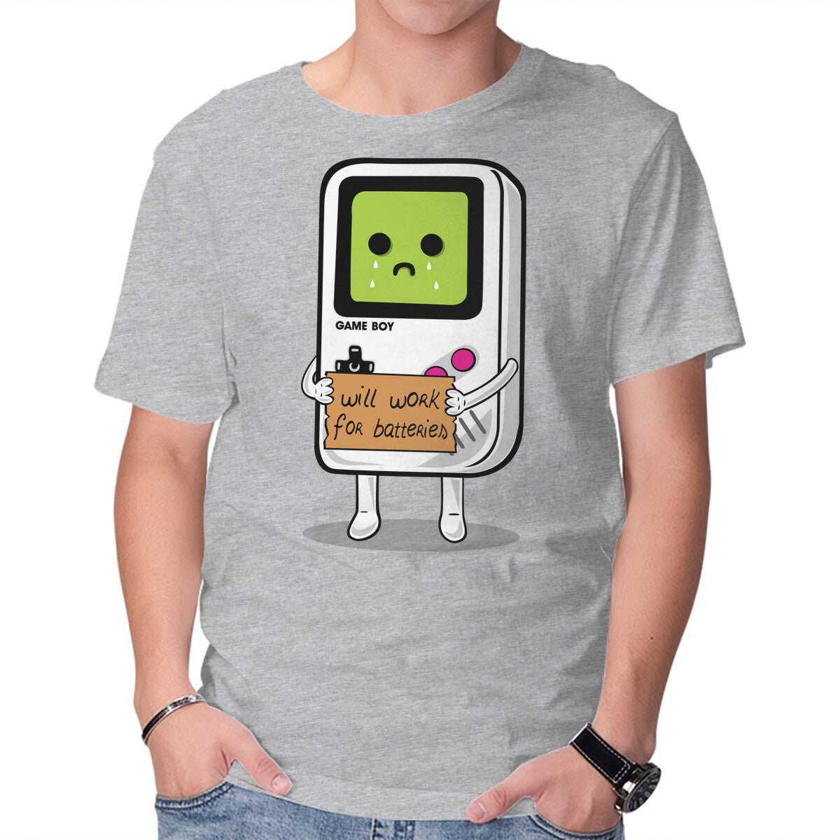 Will Work For Batteries Graphic T-Shirt