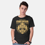 Model wearing black OwlBear – Gaming Graphic T-Shirt