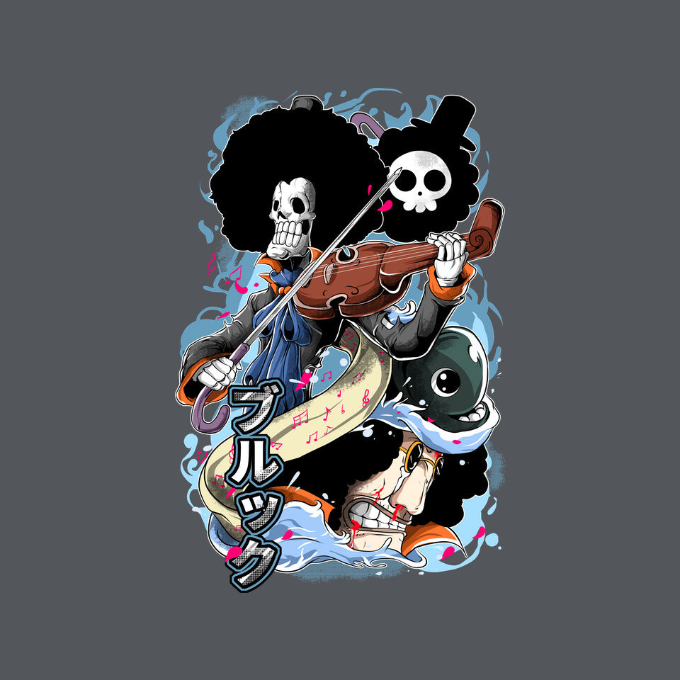 The Great Musician – Anime Graphic T-Shirt design artwork for charcoal graphic T-shirt