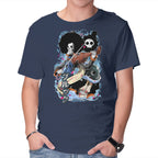 The Great Musician – Anime Graphic T-Shirt in navy, product display