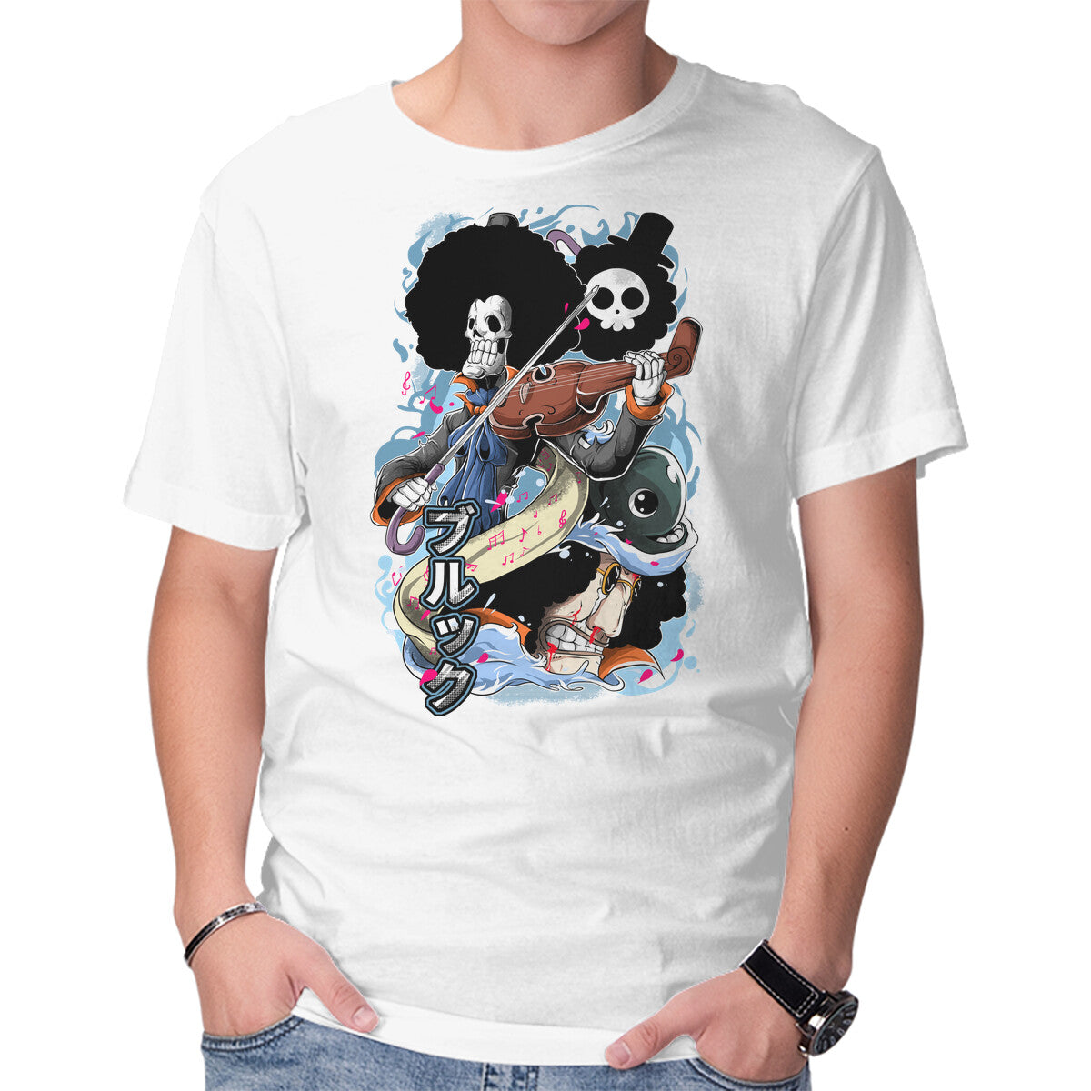 The Great Musician – Anime Graphic T-Shirt in white, product display