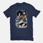 The Great Musician – Anime Graphic T-Shirt in navy, flat-lay product view