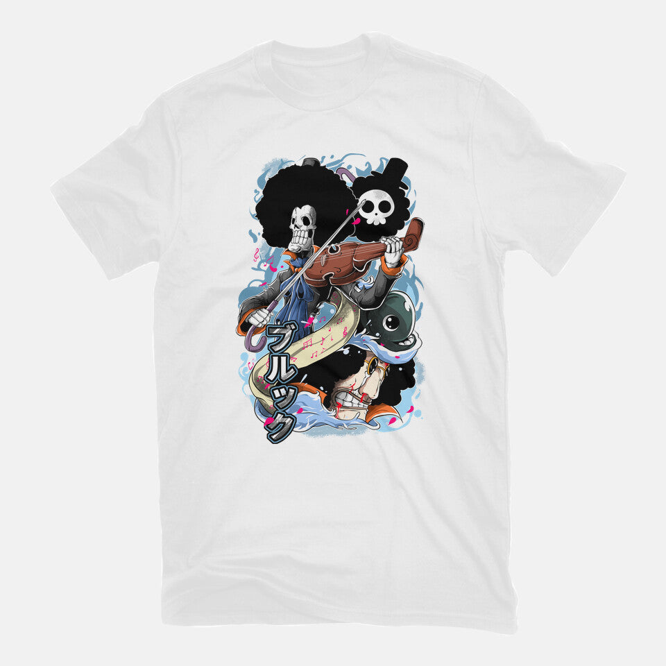 The Great Musician – Anime Graphic T-Shirt in white, flat-lay product view