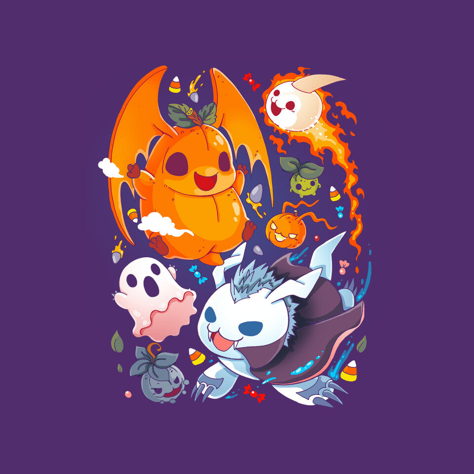 Digi Halloween – Halloween Graphic T-Shirt design artwork for purple graphic T-shirt