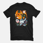 Digi Halloween – Halloween Graphic T-Shirt in black, flat-lay product view