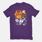 Digi Halloween – Halloween Graphic T-Shirt in purple, flat-lay product view