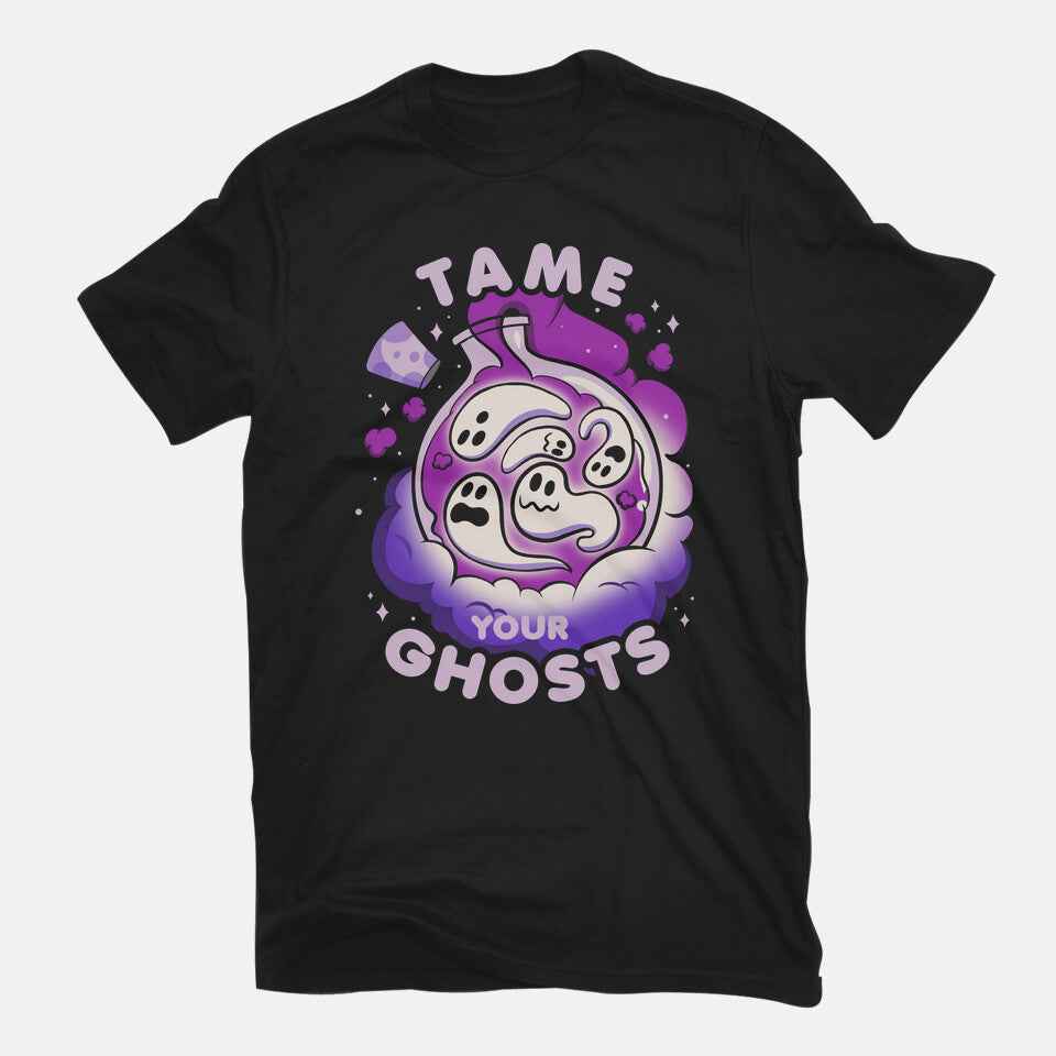 Tame Your Ghosts – Halloween Graphic T-Shirt
