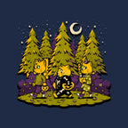 Treat Or Fish – Cat Graphic T-Shirt design artwork for navy graphic T-shirt