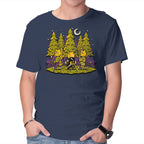 Treat Or Fish – Cat Graphic T-Shirt in navy, product display