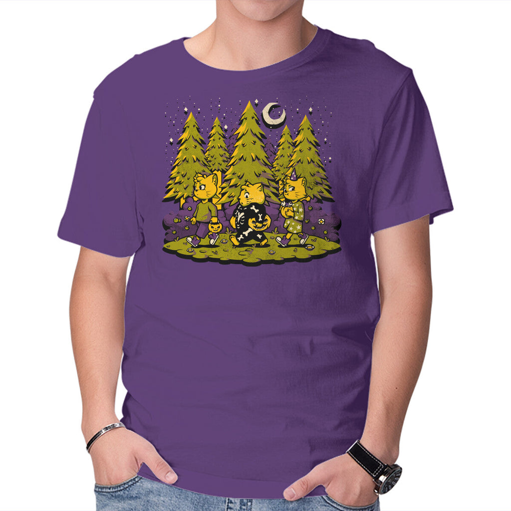 Treat Or Fish – Cat Graphic T-Shirt in purple, product display