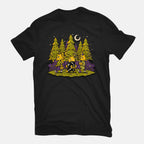 Treat Or Fish – Cat Graphic T-Shirt in black, flat-lay product view