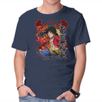 Monkey D Luffy – Anime Graphic T-Shirt in navy, product display