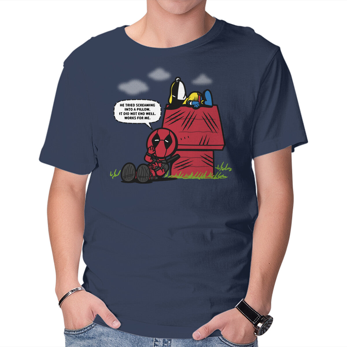 Mutant Nuts – Sci-Fi Graphic T-Shirt in navy, product display