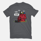 Mutant Nuts – Sci-Fi Graphic T-Shirt in charcoal, flat-lay product view