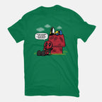 Mutant Nuts – Sci-Fi Graphic T-Shirt in green, flat-lay product view