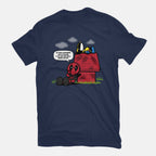 Mutant Nuts – Sci-Fi Graphic T-Shirt in navy, flat-lay product view