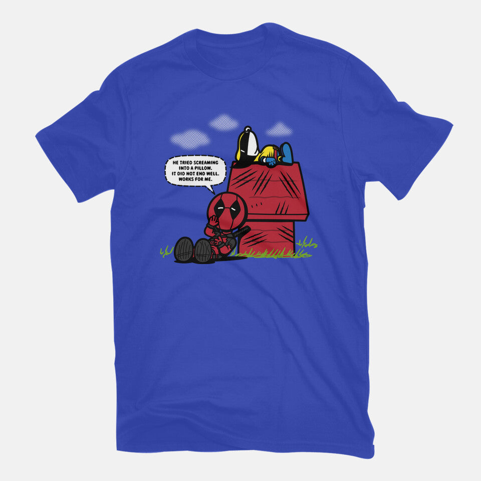 Mutant Nuts – Sci-Fi Graphic T-Shirt in royal blue, flat-lay product view