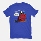 Mutant Nuts – Sci-Fi Graphic T-Shirt in royal blue, flat-lay product view