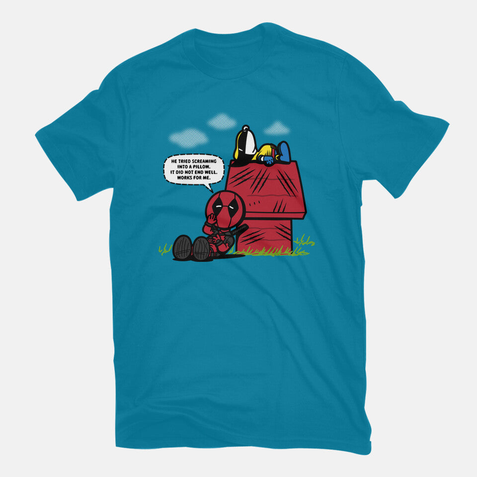 Mutant Nuts – Sci-Fi Graphic T-Shirt in turquoise, flat-lay product view