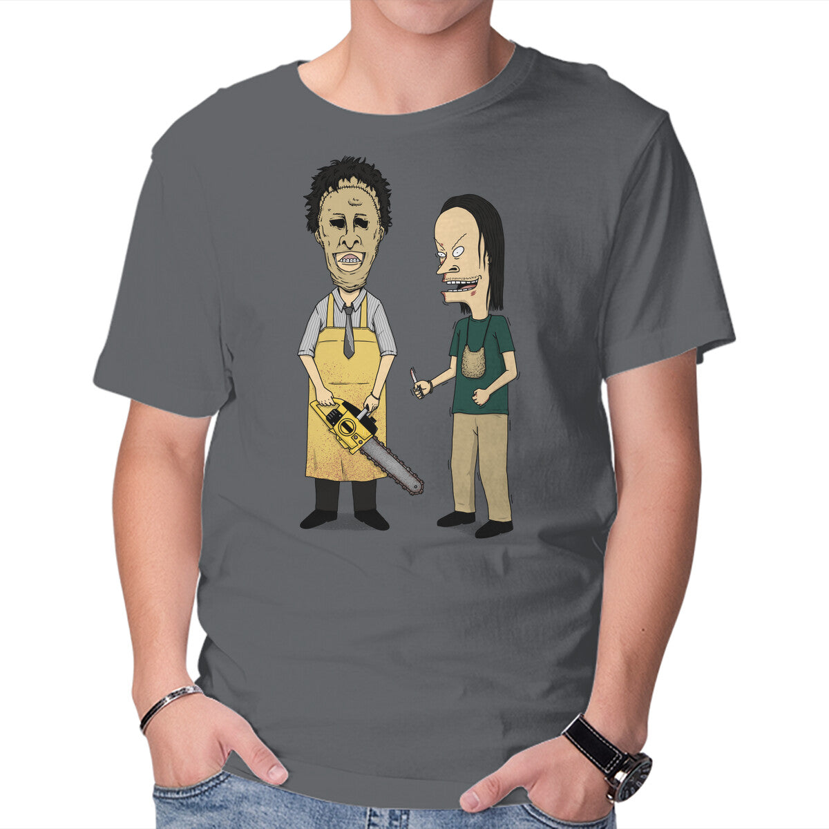 Texas Is Cool – Horror Graphic T-Shirt in charcoal, product display