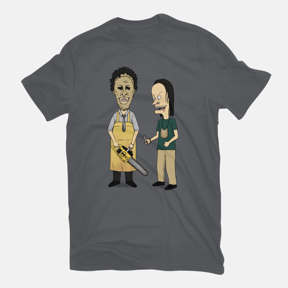 Texas Is Cool – Horror Graphic T-Shirt in charcoal, flat-lay product view