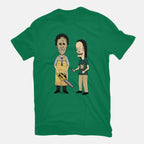 Texas Is Cool – Horror Graphic T-Shirt in green, flat-lay product view