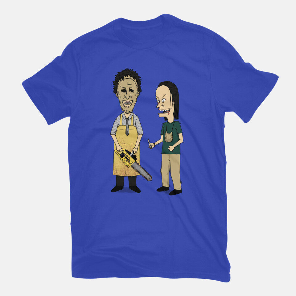 Texas Is Cool – Horror Graphic T-Shirt in royal blue, flat-lay product view
