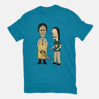 Texas Is Cool – Horror Graphic T-Shirt in turquoise, flat-lay product view