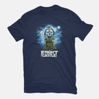 Fright Castle – Fantasy Graphic T-Shirt in navy, flat-lay product view