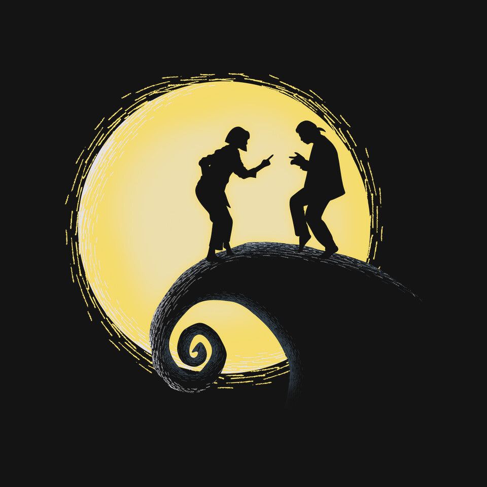 The Nightmare Before Dance – Movie Graphic T-Shirt design artwork for black graphic T-shirt